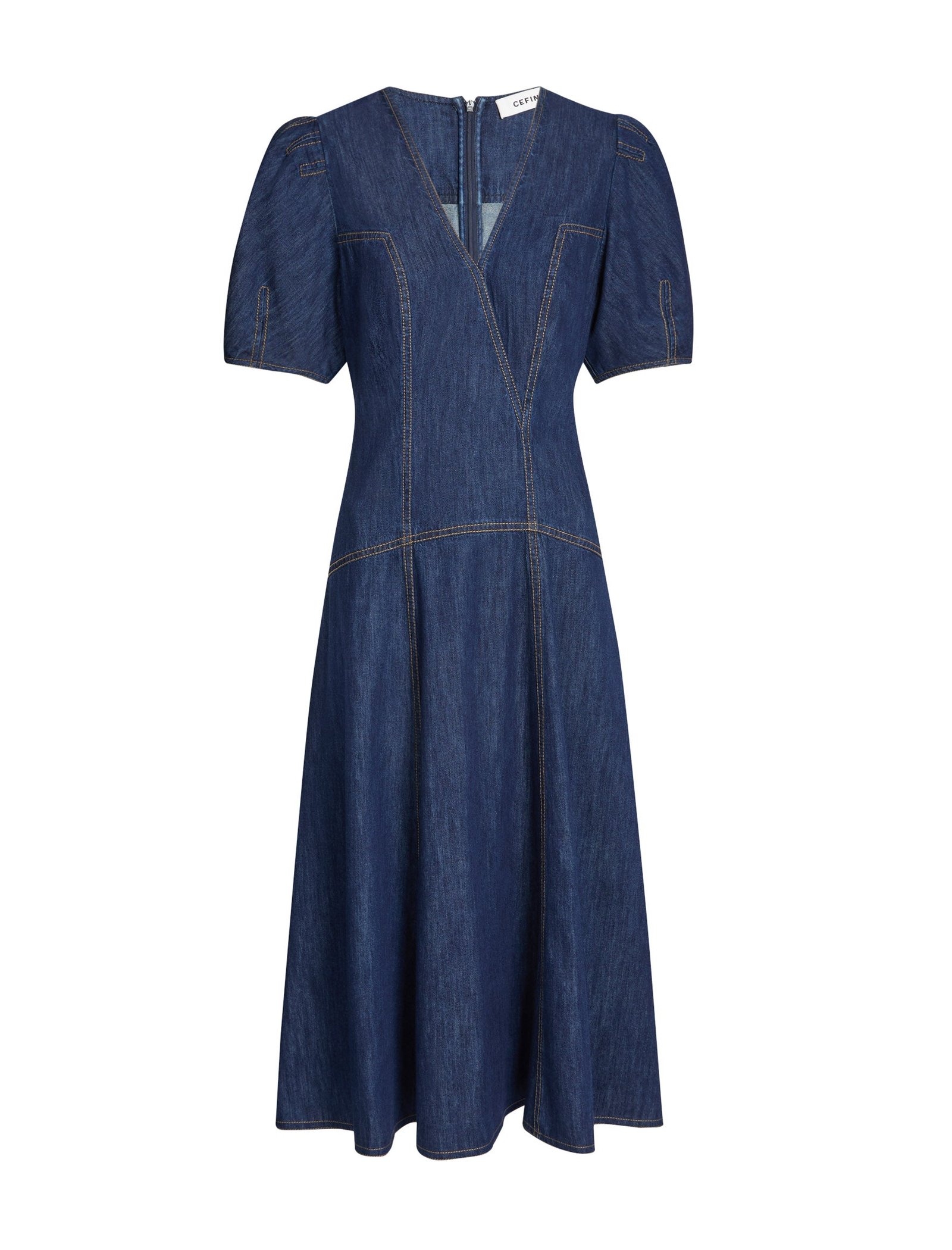 Robin Denim Maxi Dress - Dark Blue - Image 8